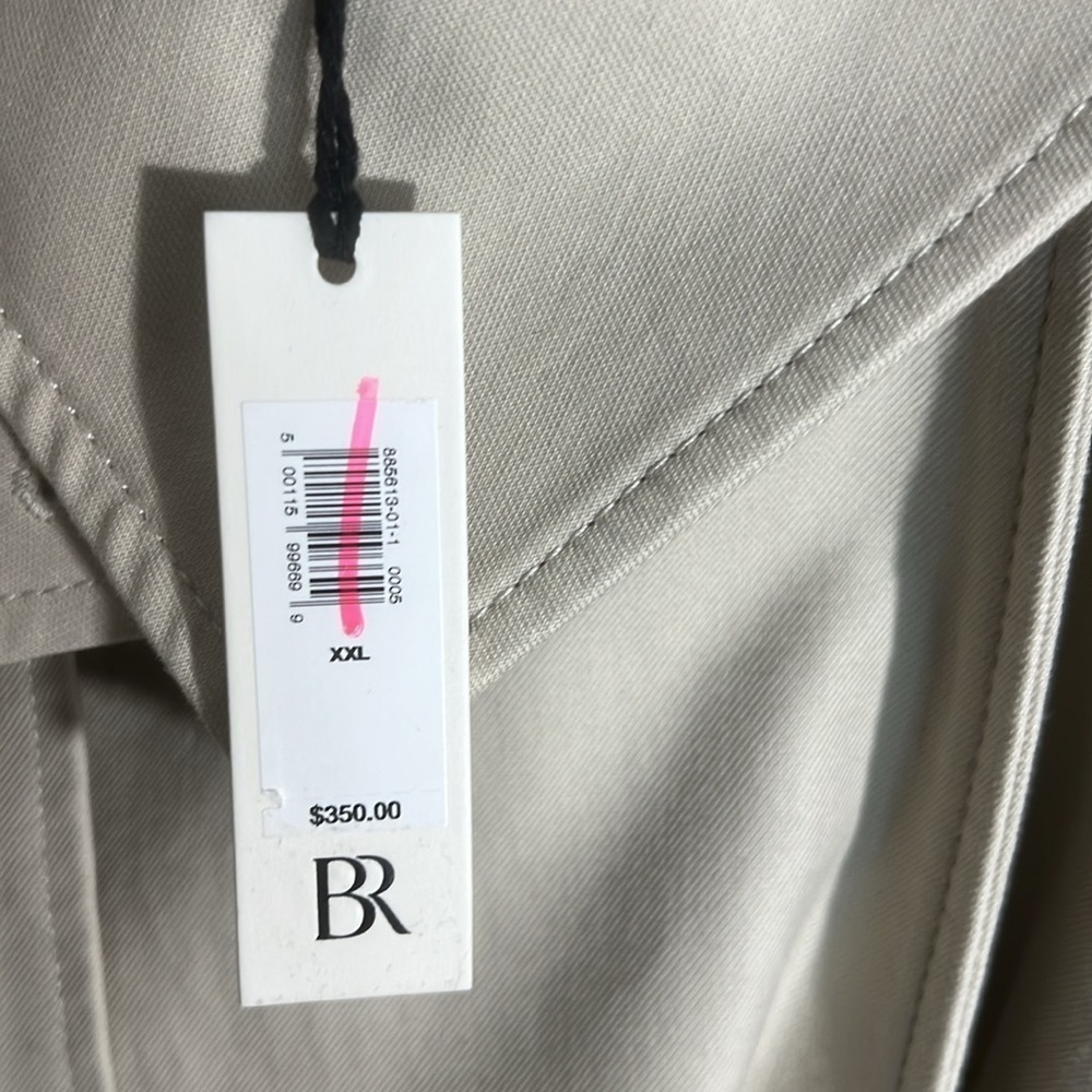 Banana Republic NEW button front belted midi trench coat XXL classic FALL career - Picture 7 of 11